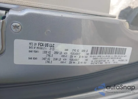 2015 Chrysler Town & Country Touring z USA, uszkodzony, nr VIN 2C4RC1BG2FR710921